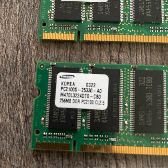 Samsung 256MB RAM Module DDR PC2100 CL2.5 Memory Card - 2 UNITS - Picture 3 of 4